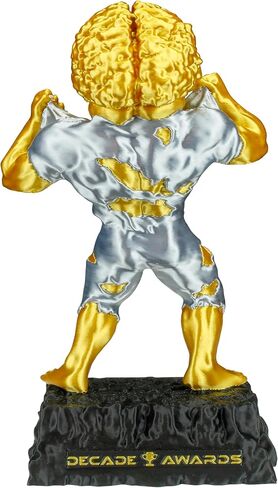 Decade Awards Personalized Golden Brain Monster Trophy - Funny Science & Gaming 3D Award for STEM, Esports, Robotics & School Competitions - Customize Now (7 Inch) in Kuwait