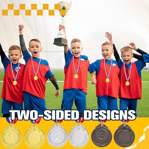 30Pcs Gold Silver Bronze Medals for Kids,1st 2nd 3rd Place Medals with Neck Ribbon Medals for Awards for Kids Adults Sports Competitions Tournaments Party,2 Inch in Kuwait