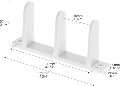 QWORK Sliding Closet Door Floor Guides, 4 Pack Universal ABS Bottom Guide for 1-3/8 Inch Thick Sliding Doors – White Closet Door Guides with Screws for Cabinet, Bathroom, and Kitchen Doors in Kuwait