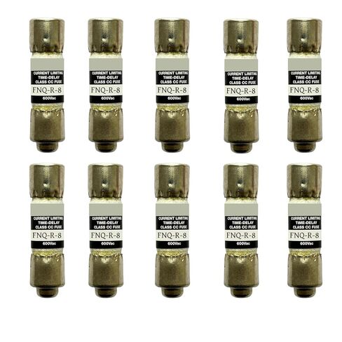 10 عبوات جديدة FNQ-R-8 FNQ-R-8A FNQ-R 8A 600Vac صمام تأخير الوقت، FNQ-R-8A فئة CC صمام تحديد التيار in Kuwait