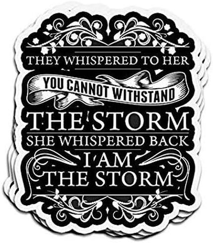 She Whispered Back I Am The Storm I Am The Storm Sticker - Sticker Graphic - Waterproof - Fade Resistant Die Cut in Kuwait