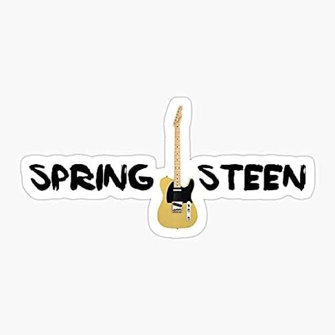 ملصق كبير مقاس 10 بوصات - تصميم Springsteen #2 - رسم ملصق - تلقائي، جدار، كمبيوتر محمول، خلية، ملصق شاحنة للنوافذ، السيارات، الشاحنات in Kuwait