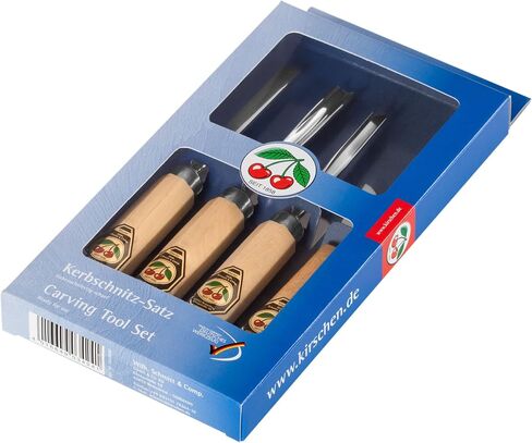 KIRSCHEN Werkzeuge 5697000 | Carving Set with Pear Shape in Wooden Box, 6 Pieces in Saudi Arabia