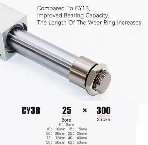 1 قطعة CY3B10/15/20/25/32/40-50X100X150 المغناطيسي زوجين اسطوانة بدون قضبان اسطوانات هوائية طويلة السكتة الدماغية Bese (السكتة الدماغية 400 مللي متر ، CY3B تتحمل 32 مللي متر) in Kuwait