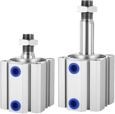 1pcs Compact Cylinder SDA-B SDA20 SDA25 SDA32 SDA40 SDA50 SDA63 Stroke 5/10/20/25/30 Double Acting Air Pneumatic Piston Cylinder(Stroke 5mm,Bore 80mm) in Saudi Arabia