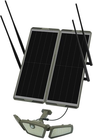 Outdoor Solar WiFi Extender 1200Mbps with Motion Sensor Light, 984FT Long Range Wireless WiFi Repeater 30W Solar Panel, 30000mAh Battery, IP65 Weatherproof WiFi Repeater for Farm, Garden, Patio in Saudi Arabia