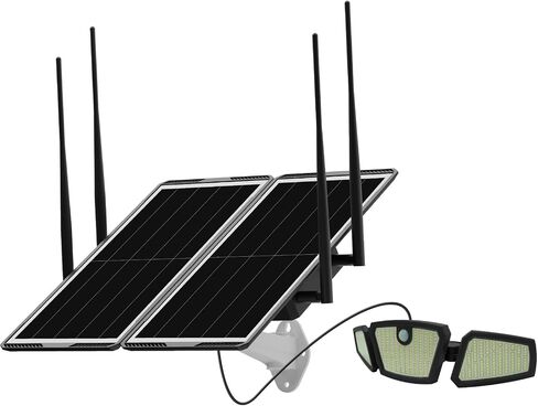 Outdoor Solar WiFi Extender 1200Mbps with Motion Sensor Light, 984FT Long Range Wireless WiFi Repeater 30W Solar Panel, 30000mAh Battery, IP65 Weatherproof WiFi Repeater for Farm, Garden, Patio in Saudi Arabia