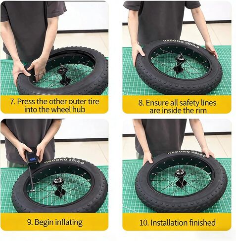20x4 Bike Tire,20x4 Inch Armour Protector with Inner Tube for Fat Tire E Bike,Gravel Bike Stops Thorns Goatheads No Flat Liner in Kuwait