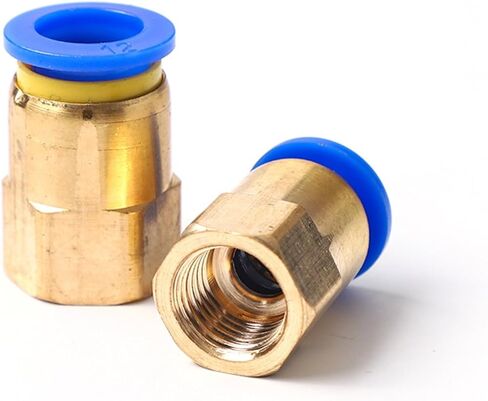 Pneumatic Quick Connector Copper Internal Thread Through Air Pipe PCF4-01/6-01/8-02/10-03/12-4 5Pcs(PCF8-03) in Kuwait