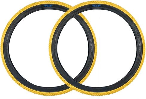 SE Bikes Cub 26 x 2.0 BMX Replacement OEM Clincher Dirt All Terrain Street Wire Bead Two Bike Tire Pair (Yellow) in Kuwait