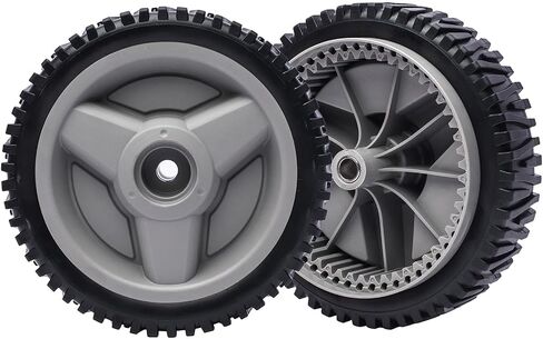 عجلات جزازة العشب 193912X460 مناسبة لجزازة الدفع الأمامية Husqvarna Craftsman Poulan، تحل محل جزازة العجلات الأمامية 193912X460 532400543 581009202 581009203 8 بوصة × 1-3/4 بوصة (عبوتان) in Kuwait