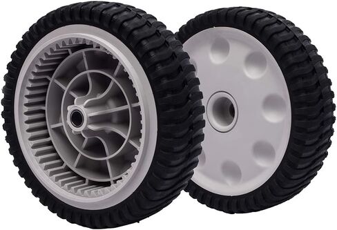 عجلات جزازة العشب 193912X460 مناسبة لجزازة الدفع الأمامية Husqvarna Craftsman Poulan، تحل محل جزازة العجلات الأمامية 193912X460 532400543 581009202 581009203 8 بوصة × 1-3/4 بوصة (عبوتان) in Kuwait