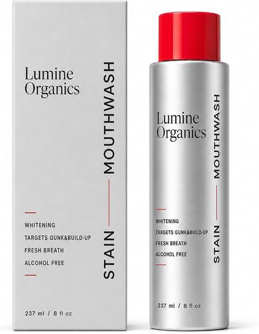 Lumine Organics Mouthwash, Helps Remove Surface Buildup, Freshens Breath, Leaves Mouth Feeling Clean, 8 fl oz (237 mL) in Kuwait