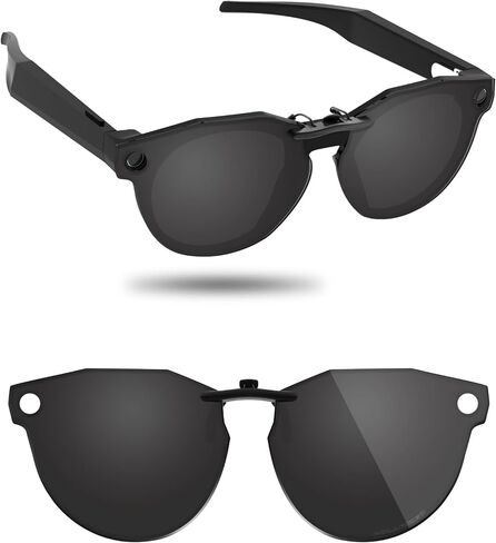Fiskr Polarized Clip-On Sunglasses for Oakley Meta HSTN O8002 51mm - UV Protection - Universal Fit for Men & Women - Classic Black in Kuwait