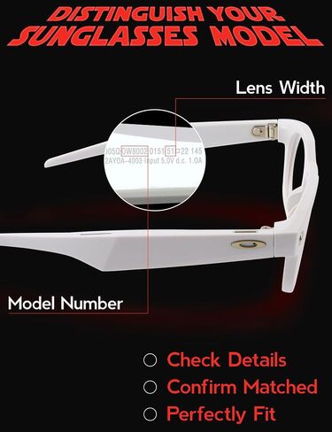 Fiskr Polarized Clip-On Sunglasses for Oakley Meta HSTN O8002 51mm - UV Protection - Universal Fit for Men & Women - Classic Black in Kuwait