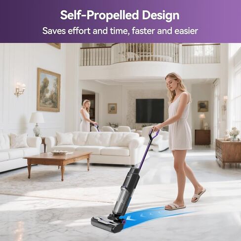 Wet Dry Vacuum Cleaner 16,000Pa,50Mins Runtime Cleaning Area 3,013 ft²,Cordless Vacuum Cleaner, Cordless Vacuum and Mop All in One,for Hard Floors Sticky Messes and Pet Hair,H15 Set in Saudi Arabia
