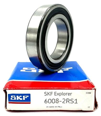 SKF 6008 2RS1 محمل كروي ذو أخدود عميق، مطاط مختوم 40X68X15 مم in Kuwait