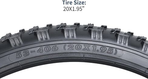 YUNSCM 2-PCS 20" إطارات دراجة 20x1.95/53-406 متوافقة مع إطارات الدراجة الجبلية 20x1.95 (Y-1439) in Kuwait