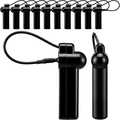 Jetec 500 Pcs RF 8.2Mhz AM Security Clothing Tags - Retail EAS Clothes Tag Label Reusable for Supermarket, Shopping Mall, Clothing Store(Black) in Kuwait