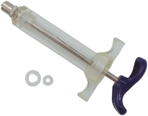 Reusable Veterinary Syringe Without Dose Nut – (10cc) - For Livestock Use | Durable Plastic Barrel | Luer-Lock & Luer-Slip Compatible | Equine, and Veterinary Use | Available in 10cc, 20cc, 30cc, 50cc in Kuwait