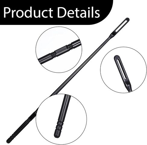 2 PCS Flute Cleaning Rod with 6PCS Cleaning Swabs Kit, Black Flute Cleaning Cloth for Flute Maintenance Tools in Kuwait