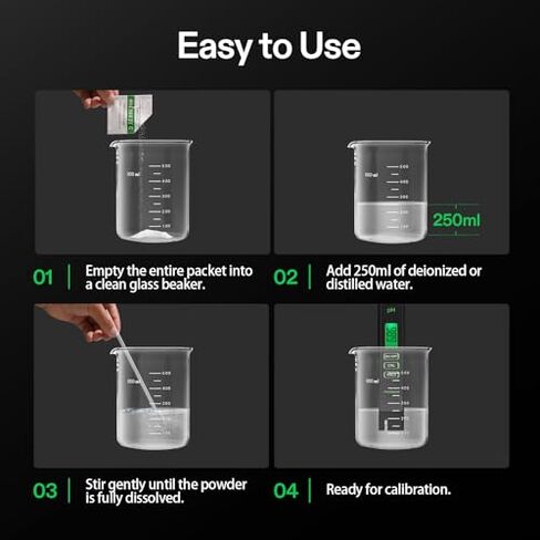 VIVOSUN Digital pH and TDS Meter Kits and 18-Pack pH Meter Buffer Solution Powder, pH 6.86/4.00/9.18, pH Buffer Powder for Precise and Easy pH Tester Calibration in Kuwait