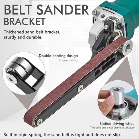 Belt Sander attachments for Angle Grinder, Detailing Bandfile Sander adapter,US 5/8-11 Thread,Suitable for Welding Points Grinding,Woodworking and Metal Rust Removal. in Saudi Arabia