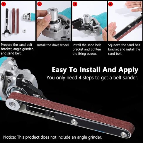 Belt Sander attachments for Angle Grinder, Detailing Bandfile Sander adapter,US 5/8-11 Thread,Suitable for Welding Points Grinding,Woodworking and Metal Rust Removal. in Saudi Arabia