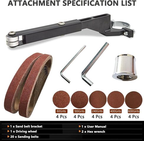 Belt Sander attachments for Angle Grinder, Detailing Bandfile Sander adapter,US 5/8-11 Thread,Suitable for Welding Points Grinding,Woodworking and Metal Rust Removal. in Saudi Arabia