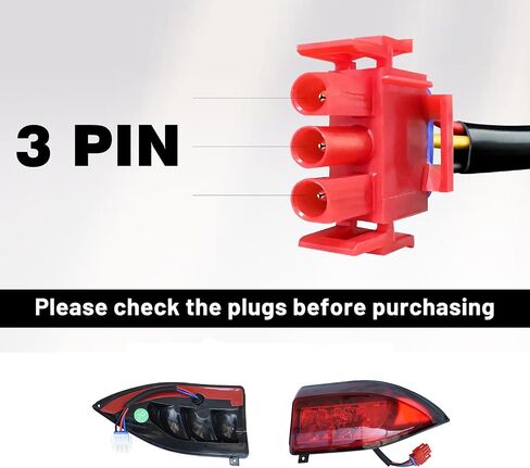 Golf Cart LED Taillight for Club Car Precedent 2004-Up and Tempo 2018-Up Models Replace 12V 3 Wires Rear Light Kit in Kuwait