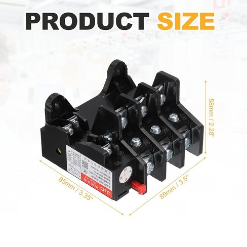 MECCANIXITY JR36-63 Electric Adjustable Thermal Overload Relay 1NO 1NC AC220V/380V 40-63A Range Motor Protector Motor Overload Phase-Loss Protection for CJX2 Series AC Contactor in Kuwait