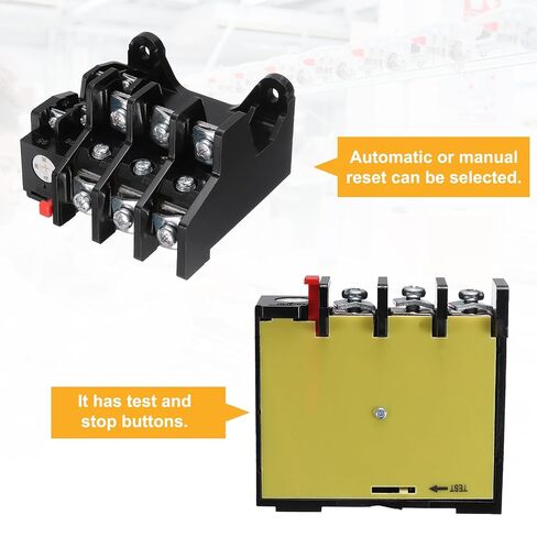 MECCANIXITY JR36-63 Electric Adjustable Thermal Overload Relay 1NO 1NC AC220V/380V 40-63A Range Motor Protector Motor Overload Phase-Loss Protection for CJX2 Series AC Contactor in Kuwait