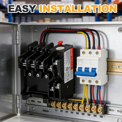 MECCANIXITY JR36-63 Electric Adjustable Thermal Overload Relay 1NO 1NC AC220V/380V 40-63A Range Motor Protector Motor Overload Phase-Loss Protection for CJX2 Series AC Contactor in Kuwait