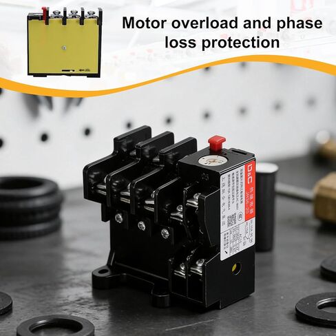 MECCANIXITY JR36-63 Electric Adjustable Thermal Overload Relay 1NO 1NC AC220V/380V 40-63A Range Motor Protector Motor Overload Phase-Loss Protection for CJX2 Series AC Contactor in Kuwait