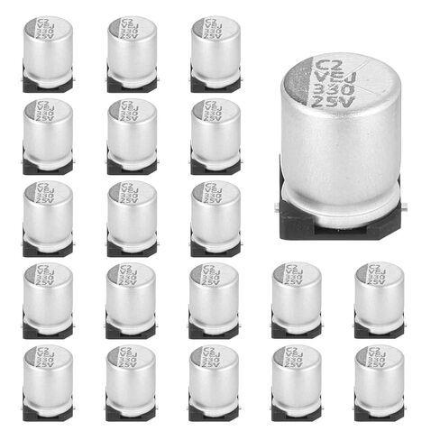 MECCANIXITY 100uF 6.3V Aluminum Electrolytic Capacitors, Low Impedance Surface Mount Device Electrolytic Capacitor for TV Computer Circuit Board DIY Electronic Projects, 6.3x5.4mm, 20pcs in Kuwait