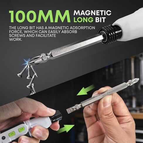 Electric Screwdriver Cordless Power Screwdrivers Set Tool Kit Torque Settings LED Work Light Rechargeable for Furniture Bike Repair Tool in Saudi Arabia