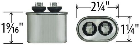 (2) حزمة - GE/Genteq 27L571 27L571BZ2 27L571BZ3-4 فائق التوهج MFD 370 فولت VAC Genteq استبدال المكثفات البيضاوية التشغيل in Kuwait