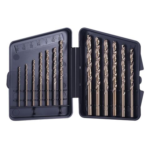 مجموعة لقم مثقاب كوبالت 13 قطعة، M35 HSS 135 درجة لقمة ثقب ملتوية بطول جوبر للحديد الزهر والفولاذ المقاوم للصدأ والألومنيوم والخشب والبلاستيك، مع حقيبة تخزين معدنية (1/16 بوصة - 1/4 بوصة) in Kuwait