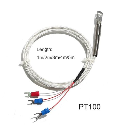 1PC 5mm 6mm Hole Washer PT100 Type Thermocouple Gasket Type Probe 1-10M Cable for Industrial Temperature Sensor -50~420°C | 5mm Cable3M in Saudi Arabia