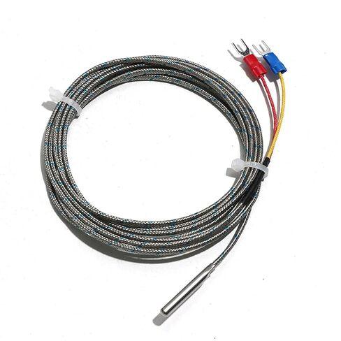 1PC Type K/PT100 Thermocouple Temperature Sensor 1M-5M Cable 5 * 30mm Probe for Measuring Boiler Oven Temperature Controller 400℃ | Probe5x30mm PT100 4m in Saudi Arabia