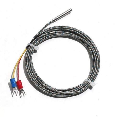 1PC Type K/PT100 Thermocouple Temperature Sensor 1M-5M Cable 5 * 30mm Probe for Measuring Boiler Oven Temperature Controller 400℃ | Probe5x30mm PT100 4m in Saudi Arabia