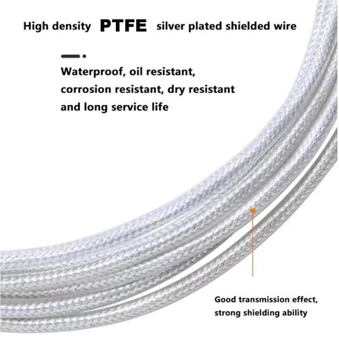 PT100 Type Armored Thermocouple Temperature Sensor High Density PTFE Silver Plated Shielded Wire 2M Easily Bent Probe 100-300mm | Probe 6x200mm in Saudi Arabia
