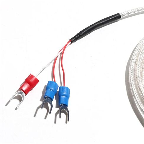 PT100 Type Armored Thermocouple Temperature Sensor High Density PTFE Silver Plated Shielded Wire 2M Easily Bent Probe 100-300mm | Probe 6x200mm in Saudi Arabia