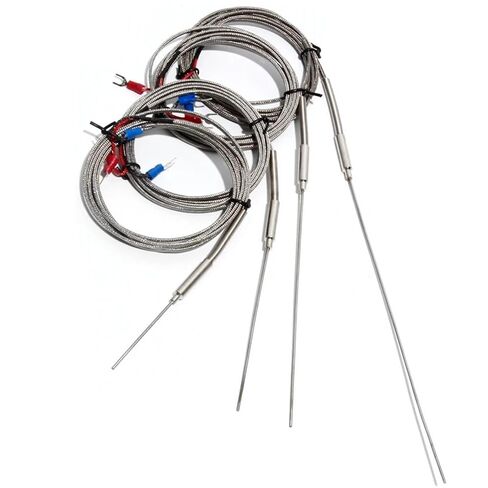 1pc K-Type Thermocouple 1.5mm x 50mm/100mm/150mm/200mm Probe Temperature Sensors 1m/2m/3m/4m/5m Thermocouple | 4M Cable,1.5mmx200mm Probe in Saudi Arabia