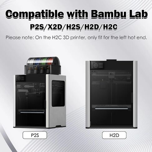 4 قطع 0.2 مم 0.4 مم 0.6 مم 0.8 مم مجموعة النهاية الساخنة لـ Bambu P2S/H2D/H2S/X2D/H2C/A1/A1 تصميم متكامل صغير فوهة فولاذية صلبة طارد رأس الطباعة Hotend لملحقات الطابعة ثلاثية الأبعاد من Bambu Lab in Kuwait