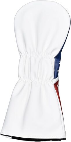 US Flag 3pcs Golf Club Headcovers, PU Leather Head Covers for Drivers Fairway Woods Hybrids, Waterproof Protective Golf Club Covers for Men Women Golfers in Kuwait