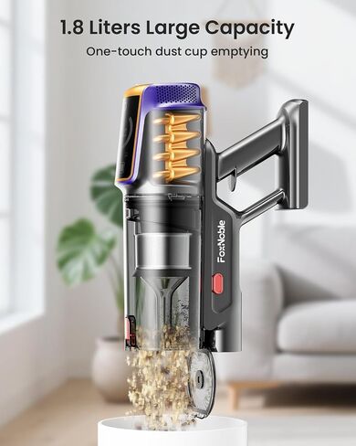 Cordless Vacuum Cleaner,55KPa 650W 65Mins Vacuum Cleaners for Home,Stick Vacuum with LED Display &Anti-tangle Brush and Self-Standing Design,Vacuum Cleaner for Hardwood Floors,Carpet,Pet Hair(Pink） in Kuwait