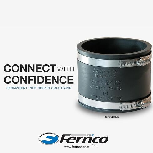 Fernco 1056-44RC وصلات أنابيب PVC محمية من الحديد الزهر أو البلاستيك أو الفولاذ إلى وصلات السباكة من الحديد الزهر أو البلاستيك أو الفولاذ in Kuwait
