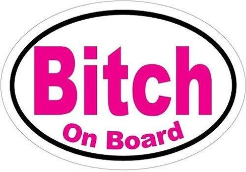 ملصق كمبيوتر محمول من الفينيل لنافذة Bitch on Board - ممتص للصدمات أنثوي in Kuwait