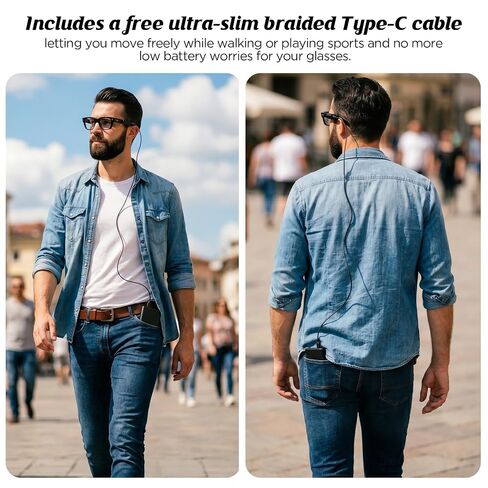 كابل شحن USB-C لنظارات Ray-Ban Meta Display الذكية، بديل لحقيبة شحن Meta Display، ملحق النظارات الذكية المحمولة in Kuwait